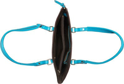 Caprese Satchel Brown Turquoise Handbag